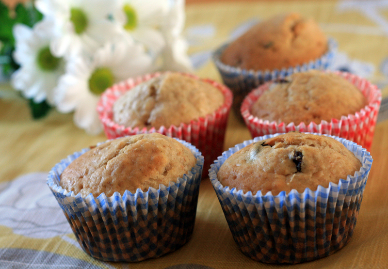 Breakfast muffins with Apricot, Prunes and Raisins