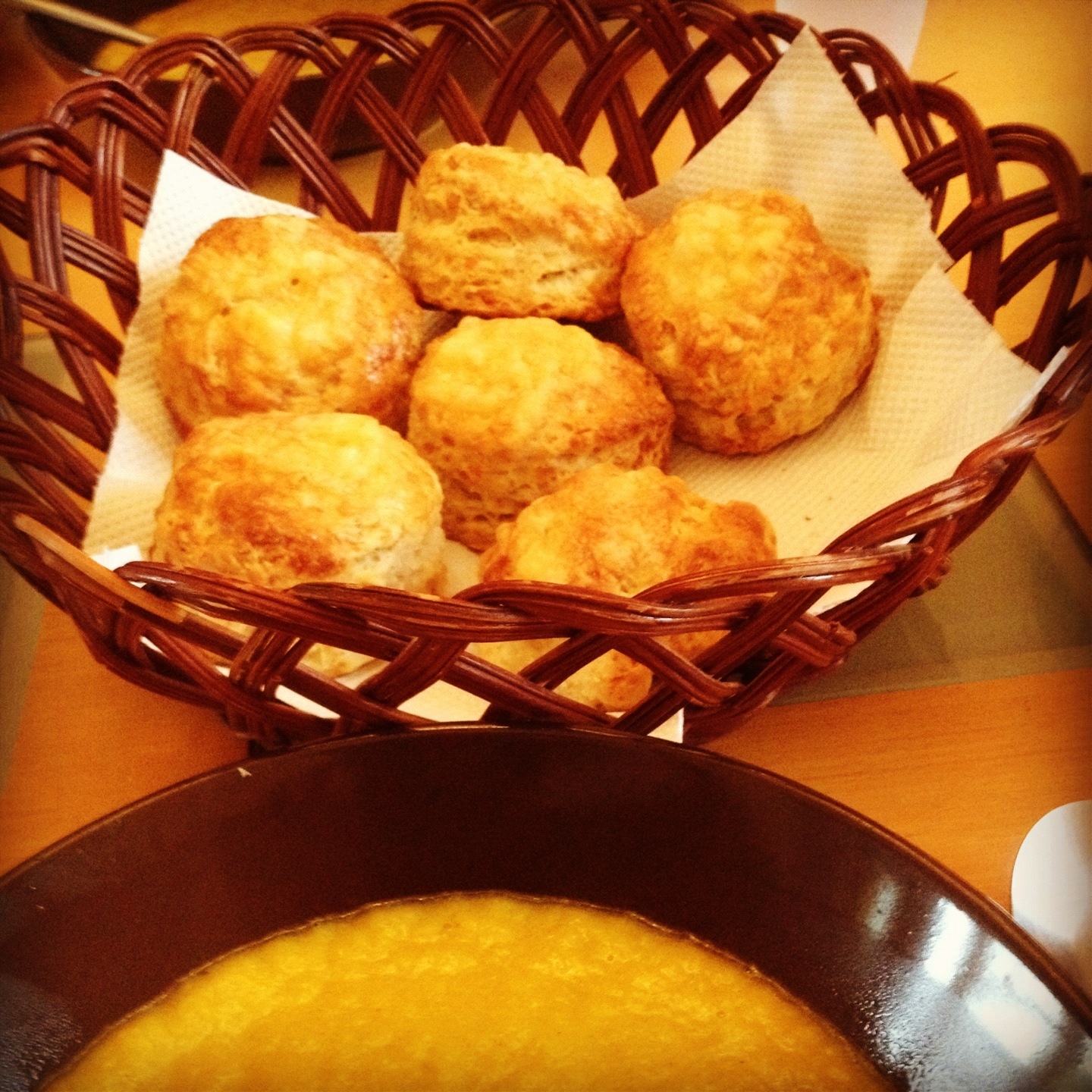 Fridge soup with Cheese scones